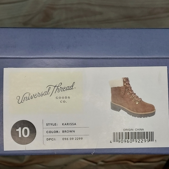 Universal Thread Target boots Karissa microsuede sherpa cuff chocolate brown 10 - Picture 12 of 12